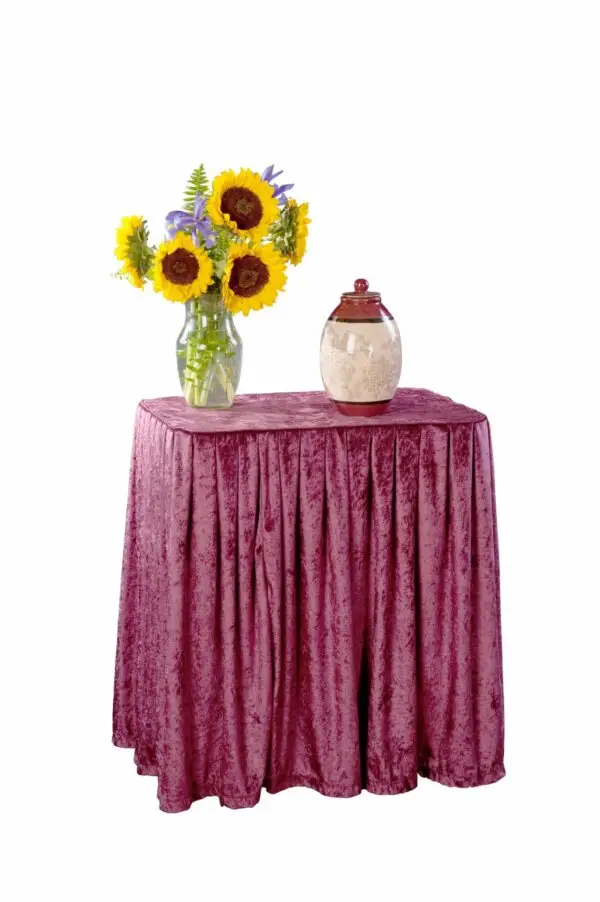 Folding Display Table Burgundy Drape Set - Image 2
